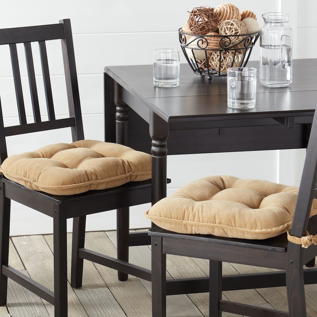 Omaha Indoor Reversible Corduroy Chair Pads (2-Pack)