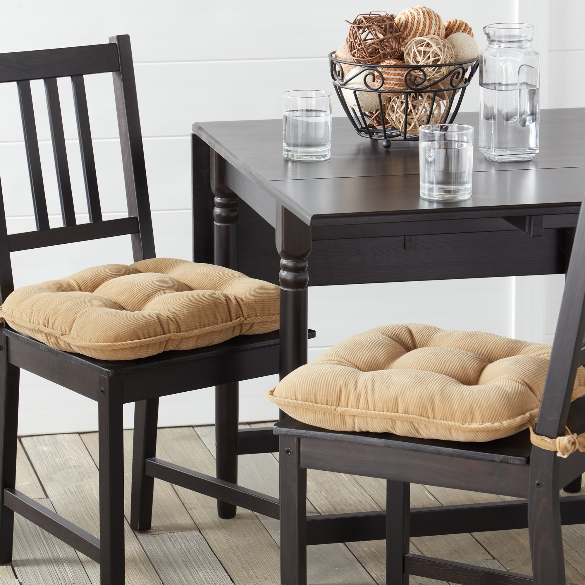Omaha Indoor Reversible Corduroy Chair Pads (2-Pack)