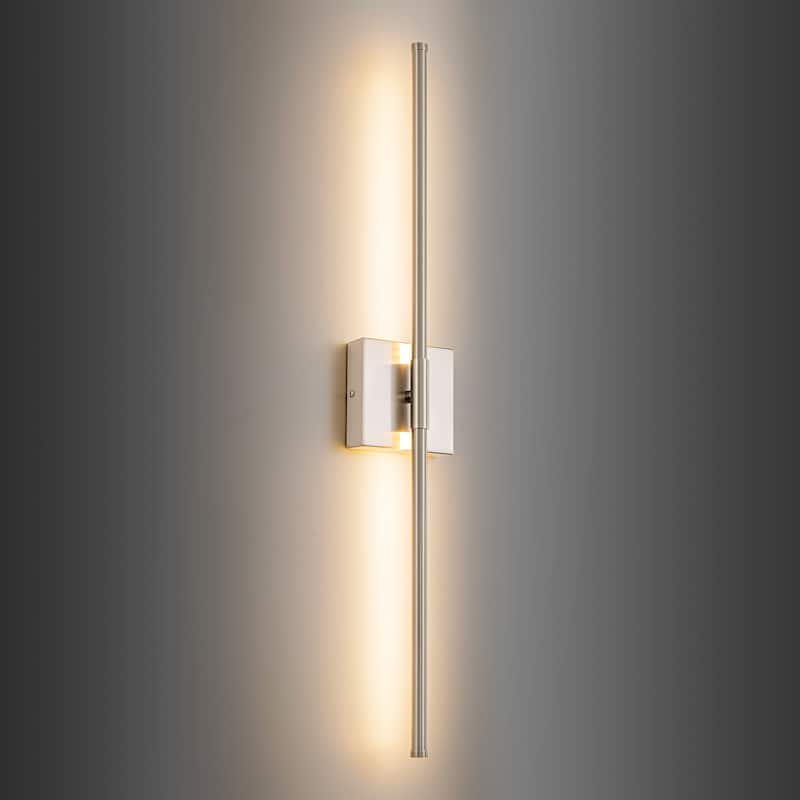 1-Light Modern Linear Aluminum Dimmable Integrated LED 3000K Warm Light Bathroom Vanity Lights for Mirror