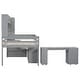 preview thumbnail 12 of 12, Gray Full Size Wooden Loft Bed with Integrated Wardrobe, Under-bed Desk, and Shelves