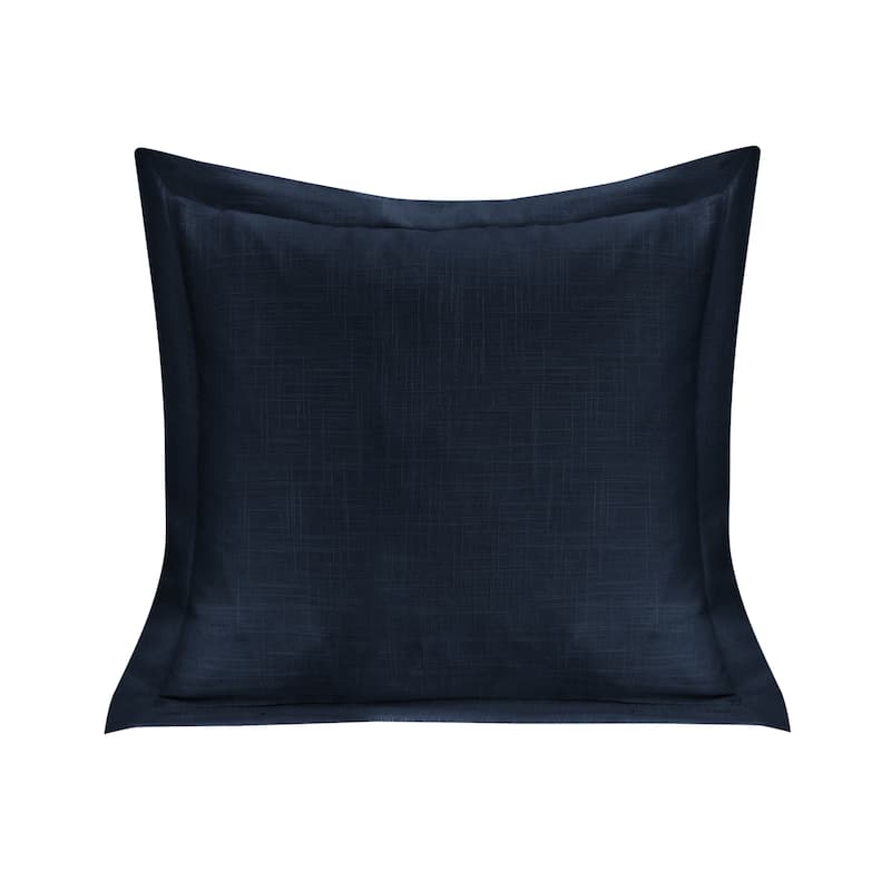 HiEnd Accents Luna Single Flanged Washed Linen Pillow, 20"x20"