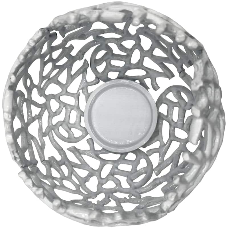 Decorative Handmade Aluminum Round Votive Candle holder Set of 2
