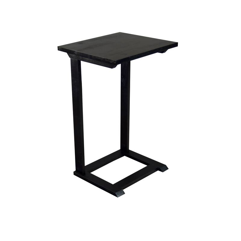 Porch & Den Holly Hill Solid Acacia Sofa C-Table - Black