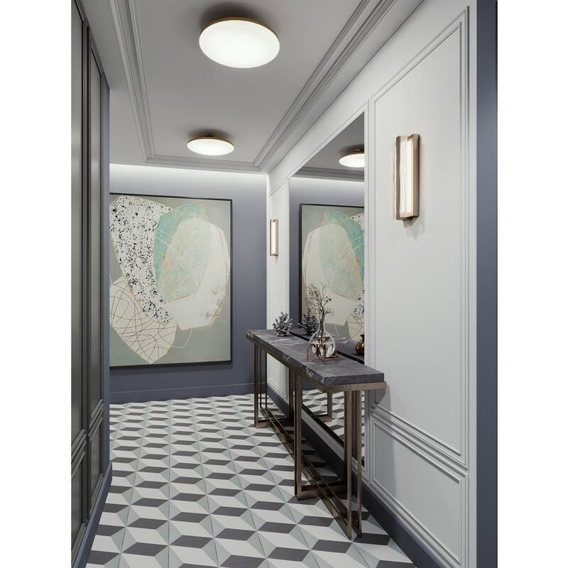 AFX Skye LED Flush Mount with White Acrylic