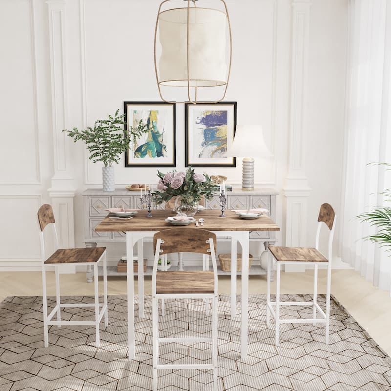 5piece Counter Height Drop Leaf Dining Table Set Bed Bath & Beyond