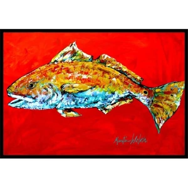 Carolines Treasures MW1111MAT 18 x 27 in. Fish-Red Fish Red Head Indoor & Outdoor Doormat
