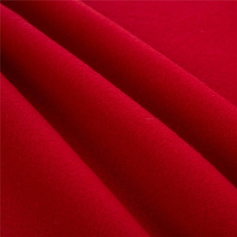 Glitzhome 48"D Fabric Merry Christmas Pompom Tree Skirts - 48"x 48"