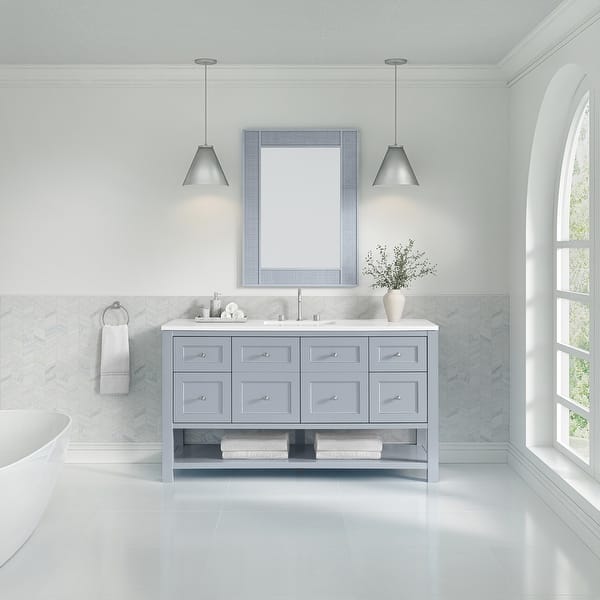 slide 2 of 58, James Martin Vanities Breckenridge 60" Single Vanity, Serenity Blue