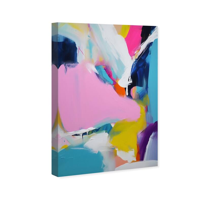 Wynwood Studio Abstract Dragonfruit Pastel Purple and Modern & Contemporary Wall Art Canvas Print