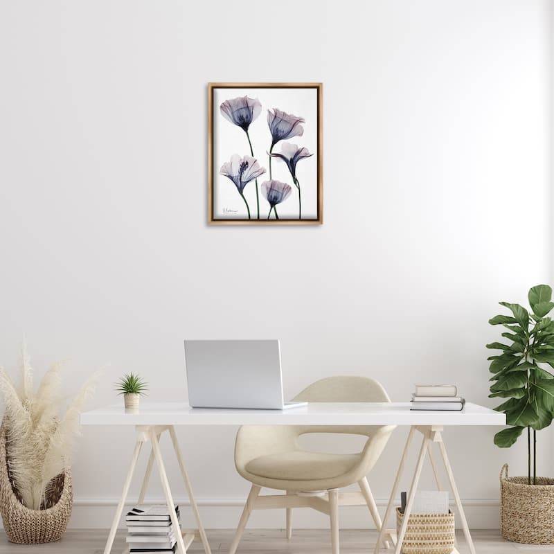 Stupell Subtle Fresh Flowers Framed Floater Canvas Wall Art Design By Albert Koetsier