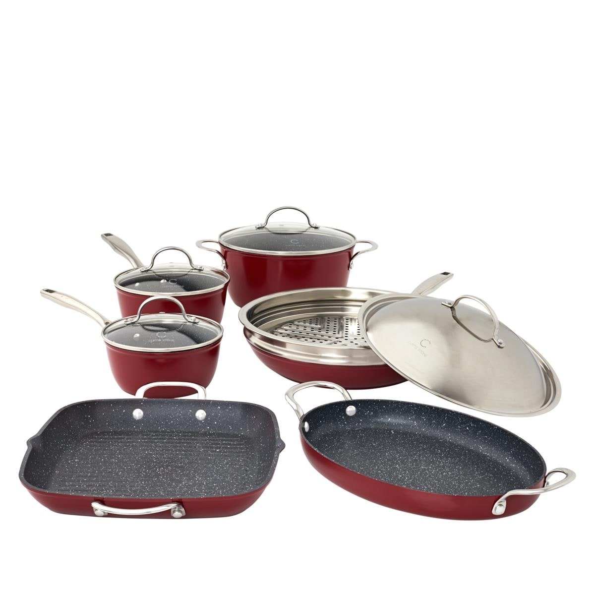 Curtis Stone Dura-Pan Nonstick 10-piece Chef's Cookware Set - refurb