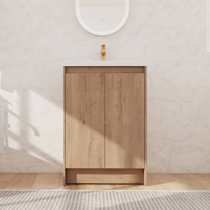 Beingnext 24''/36''/48''/60''/72'' Bathroom Vanity with Sink, Freestanding Bathroom Vanity with Doors And Adjustable Shelf - 23.63''W x 18.13''D x 35.25''H