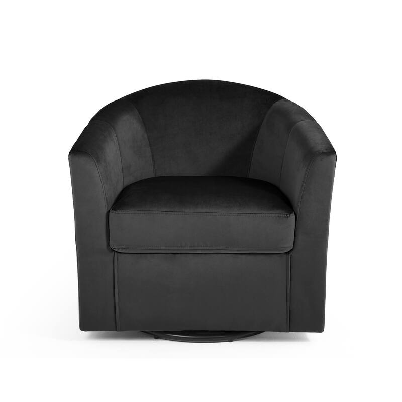 Modern Upholstered Accent Swivel Barrel Chair for Living Room
