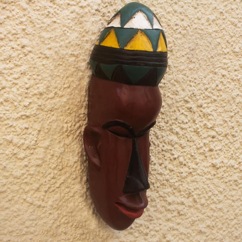Novica Handmade Lorm African Wood Mask