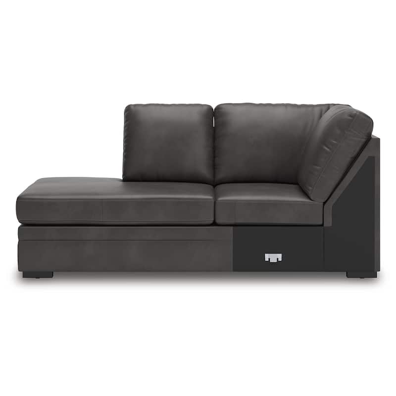 Signature Design by Ashley Dara Park Gray 2-Piece Sectional with Chaise - 124" W x 87" D x 40" H