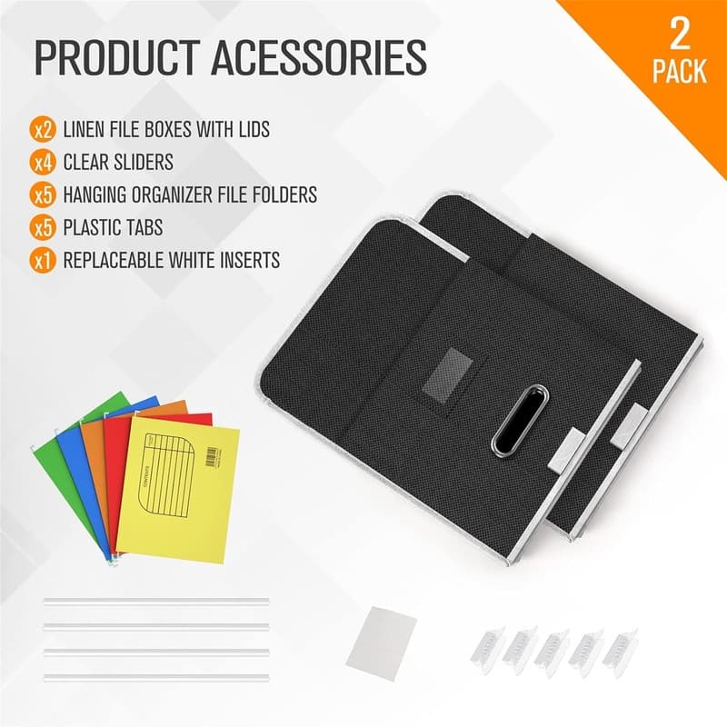 Collapsible Linen File Box