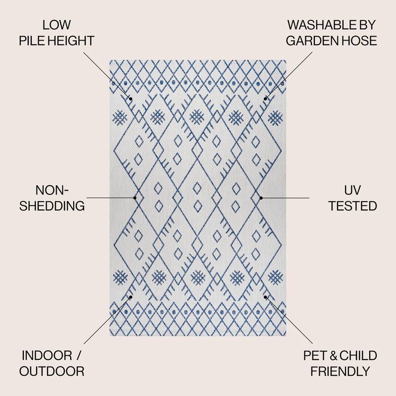 JONATHAN Y Zolak Moroccan Indoor/Outdoor Area Rug