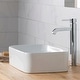 preview thumbnail 4 of 32, Kraus 3-in-1 Set White Rectangle Ceramic Sink, Ramus Faucet w/Drain