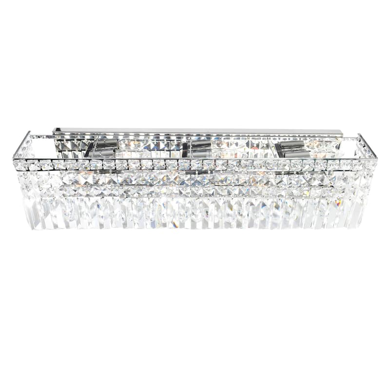 Colosseum 6 Light 26in Chrome Vanity Light with Crystals