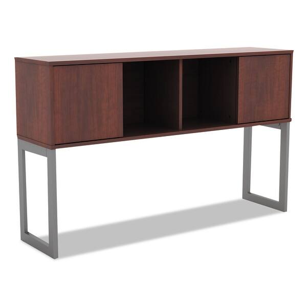 Alera Open Office Desk Series Hutch, 59w x 15d x 36.38h, Medium Cherry Alera Open Office Desk Series Hutch, 59w x 15d x 36.38h, Medium Cherry