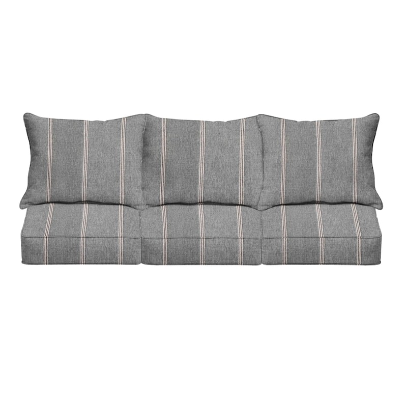 Sorra Home Sunbrella Outdoor Deep Seating Sofa Pillow and Cushion Set