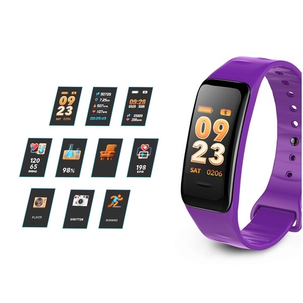 waterproof fitness tracker watch with heart rate monitor