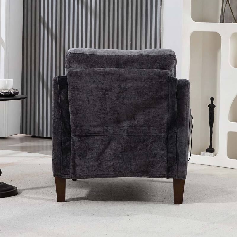Mid-century Design Accent Chair with USB Charging,for Living Room and Bedroom