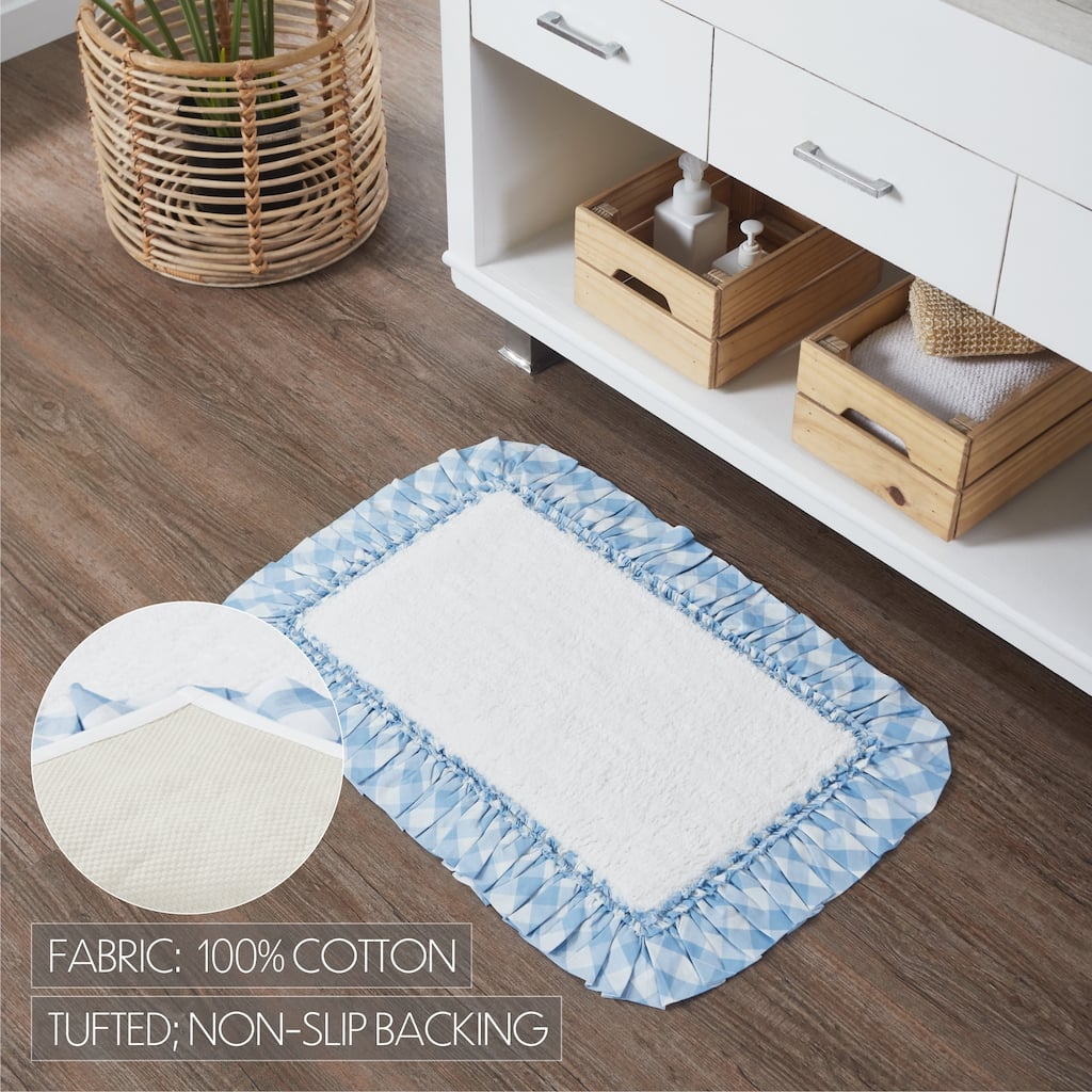 Annie Buffalo Blue Check Bathmat 20x30