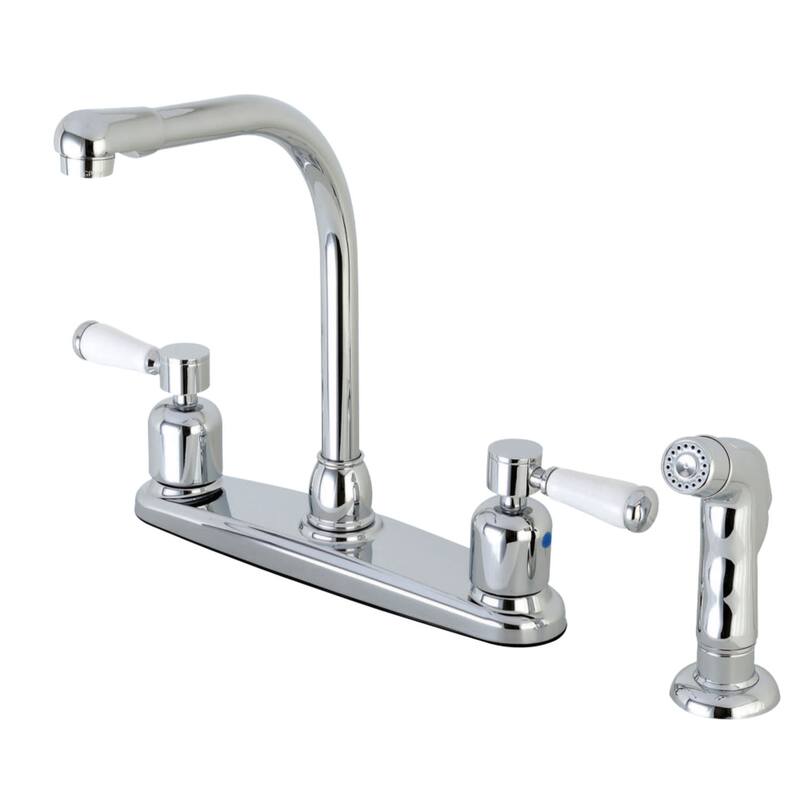 Kingston Brass Paris 1.8 GPM Standard Kitchen Faucet - Includes Side - Polished Chrome