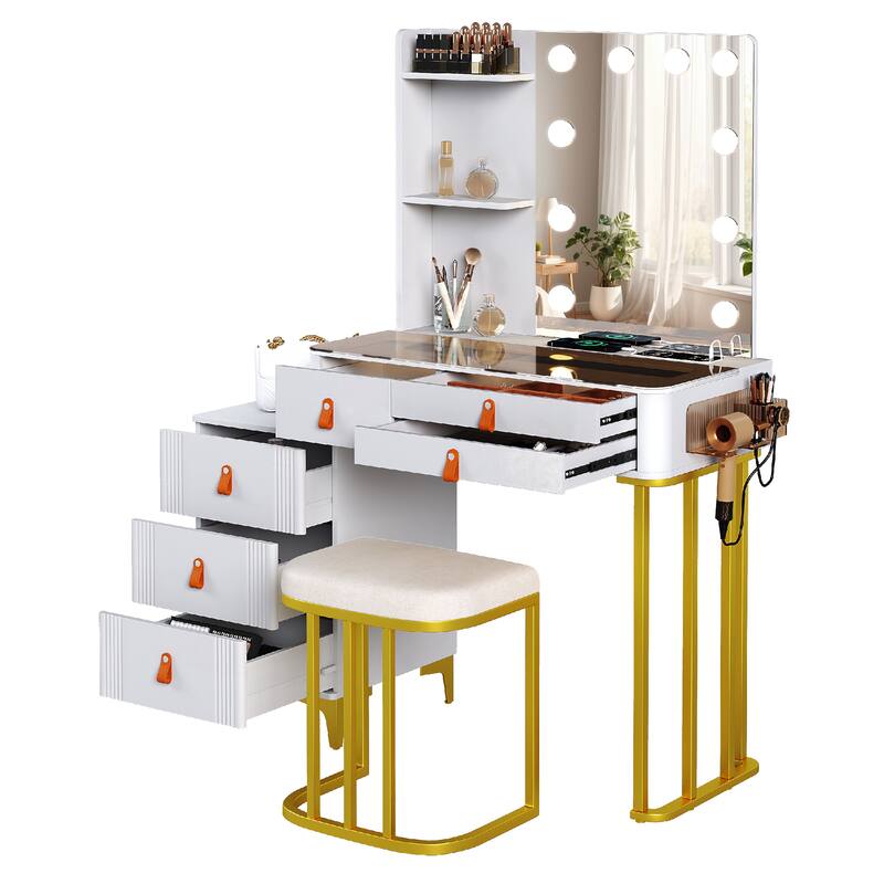 Makeup Vanity with 3 Lighting Colors