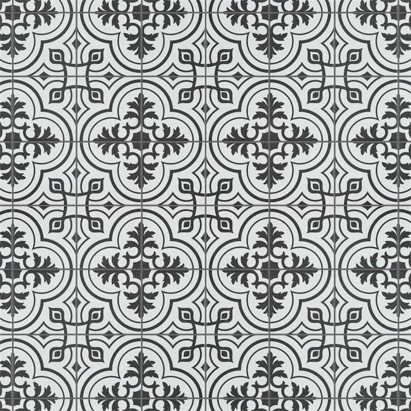 Merola Tile Harmonia Vintage White 13" x 13" Ceramic Floor and Wall Tile