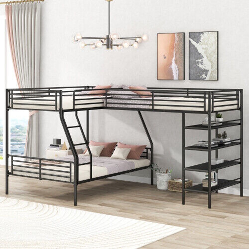 L shaped triple bunk deals beds for sale