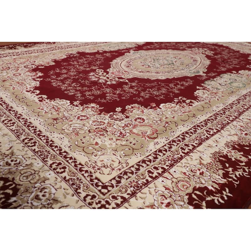 Victorian Style Kashan Turkish Rug Dining Room Machine-Made Carpet - 6'7" x 9'10"