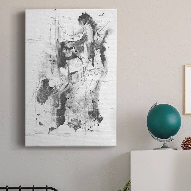 Graphite Abstract I Premium Gallery Wrapped Canvas - Ready to Hang