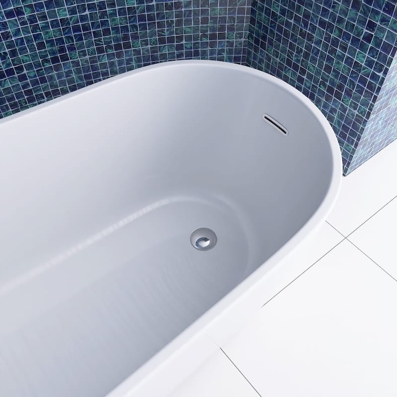 Acrylic Single Slipper Freestanding Soaking Bathtub with Drain