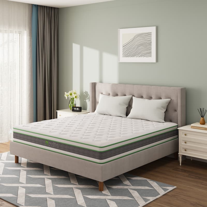 Novilla 10-inch Gel Memory Foam Innerspring Hybrid Mattress - Twin