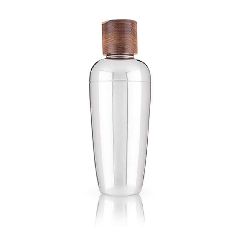 Shop Admiral Wood Stainless Steel Cocktail Shaker Viski Overstock 22871556