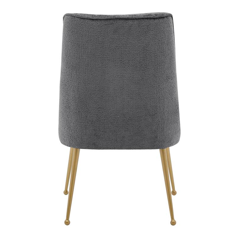 NPD Furniture Cedric KD Fabric Dining Side Chair Gold Legs (Set of 2)