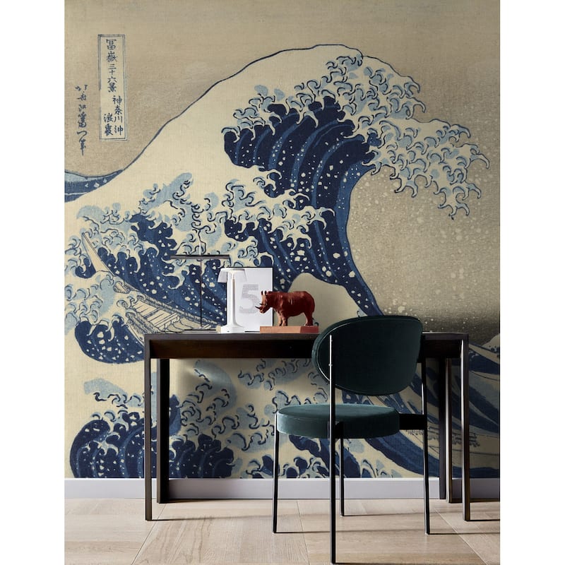 GK Wall Design Retro Sea Drawing Vintage Waves Wallpaper