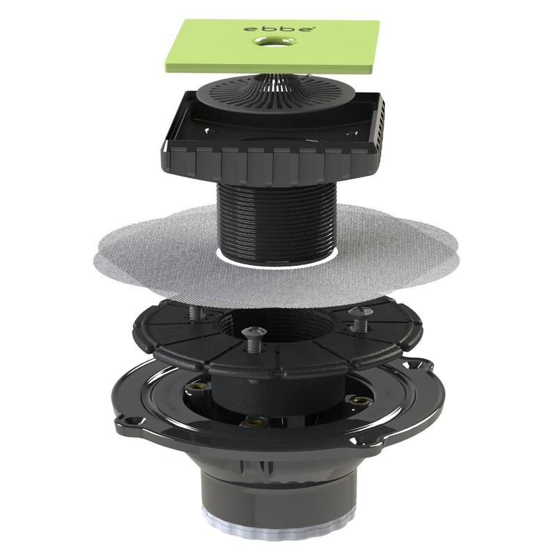 Ebbe America E4024 Ebbe Rough-Ins PVC Clamp Collar Drain Bundle - Natural