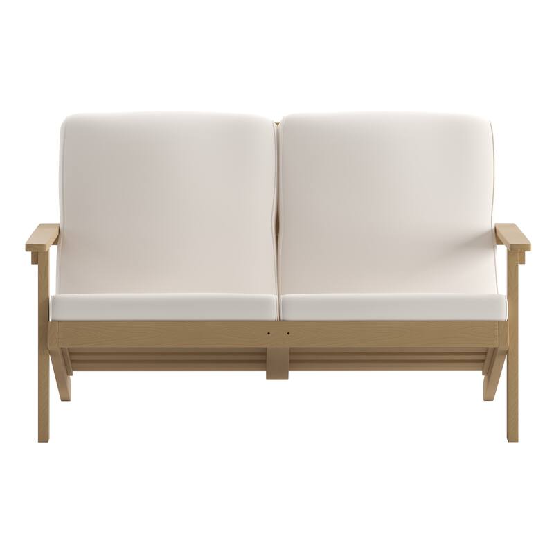 All-Weather Poly Resin Adirondack Loveseat & Cushions