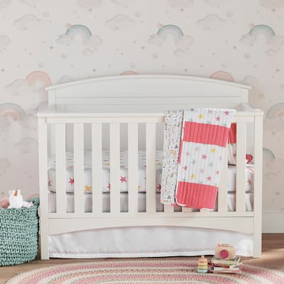 Lush Decor Baby Unicorn Heart Rainbow Micro Mink Fitted Crib Sheet, 2 Pack - 52"x 28" x 9"