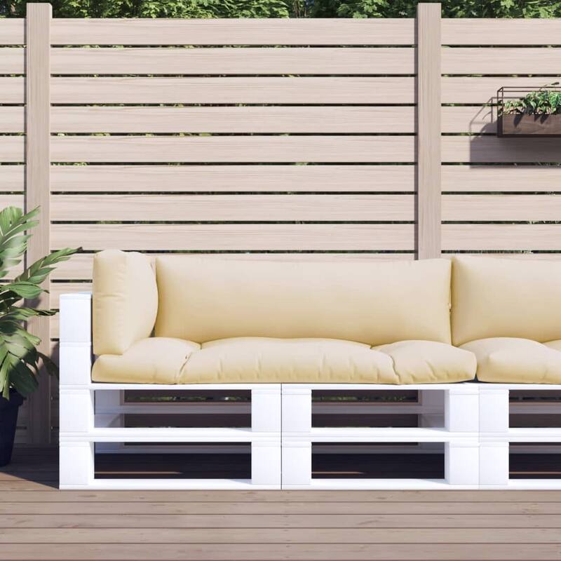 vidaXL Pallet Cushions Outdoor Sofa Pillow Seat Pad Decorative Cushion Fabric - Beige