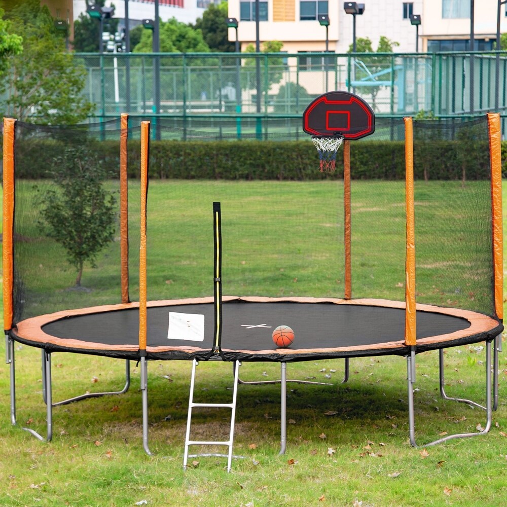 Sportspower 14ft sales folding trampoline