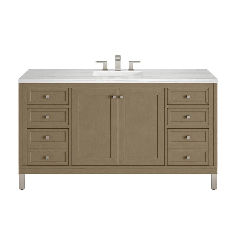 Chicago 60" Single Vanity, Walnut Whisper