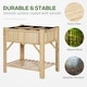 preview thumbnail 7 of 6, Outsunny 31x23x32 Inch 6 Pocket Garden Planter Box Vertical Raised Bed, Elevated Wood Standing Planters with Grow Grid, Legs
