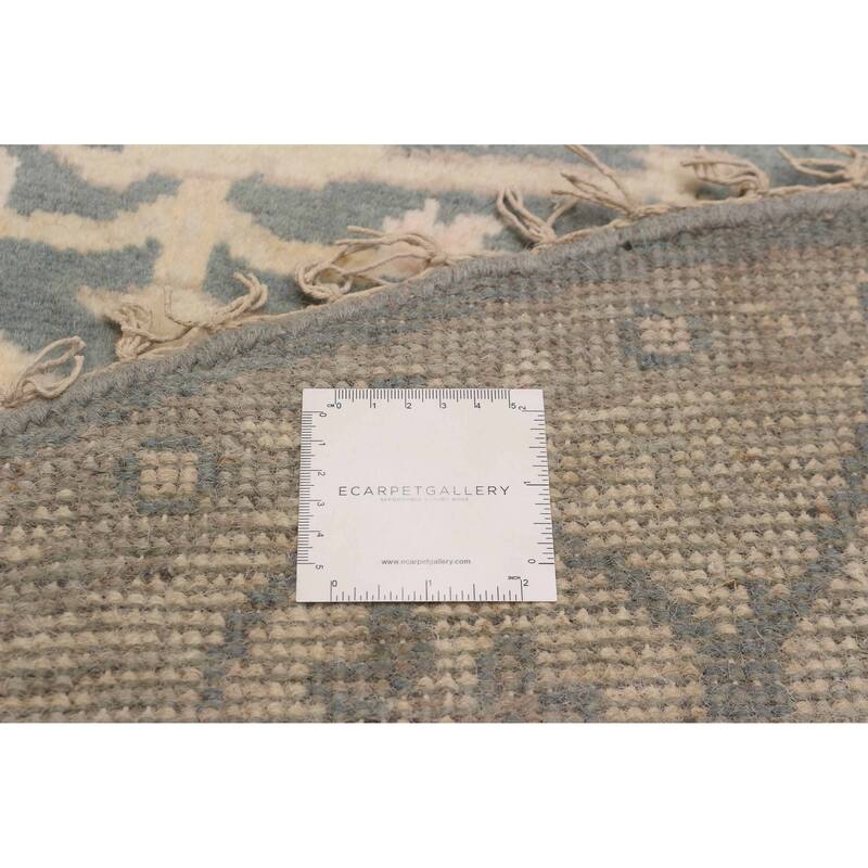 ECARPETGALLERY Hand-knotted Royal Oushak Grey Wool Rug - 4'9 x 4'9