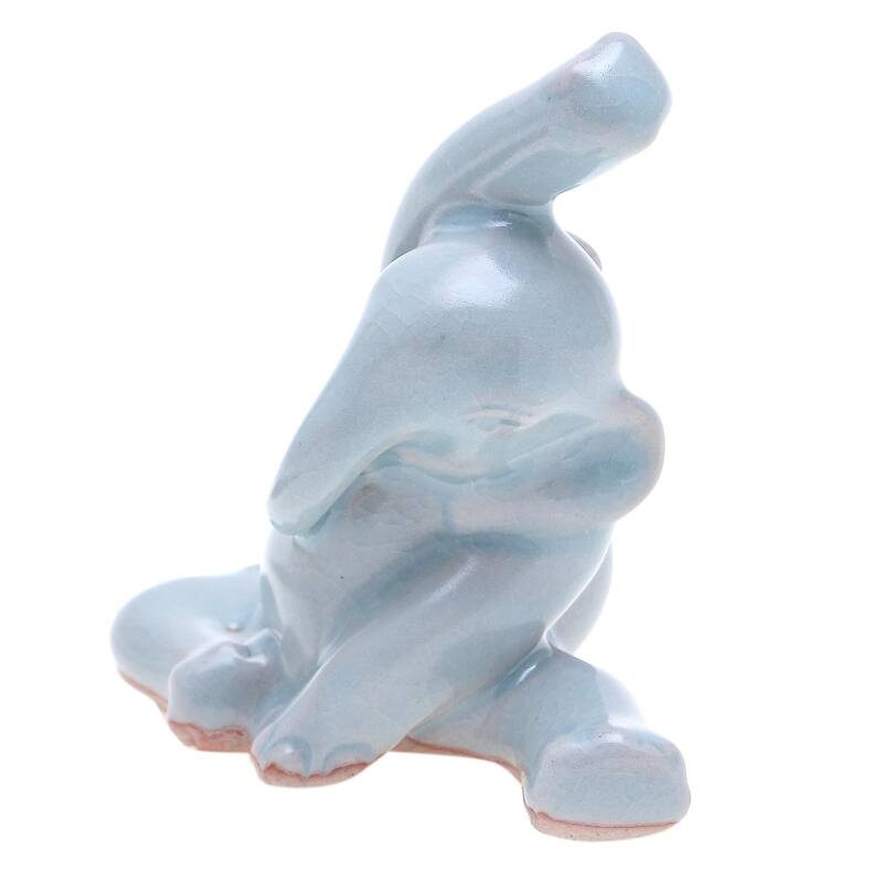 Novica Handmade Head To Knee Celadon Ceramic Figurine