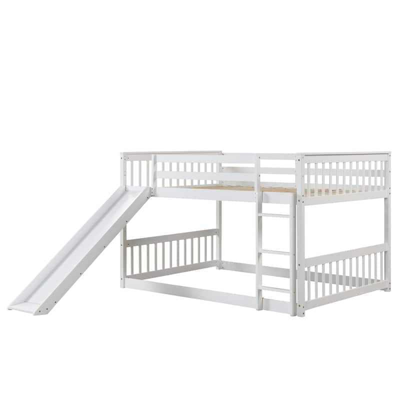 Full over Full Bunk Bed with Slide and Ladder