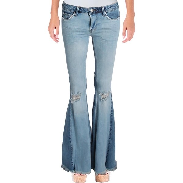 destroyed flare jeans womens